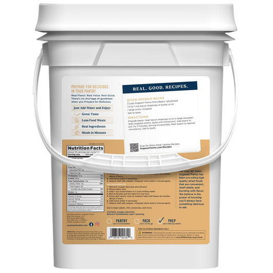 Dried Pinto Beans 4 Gallon Pail, 311 Servings