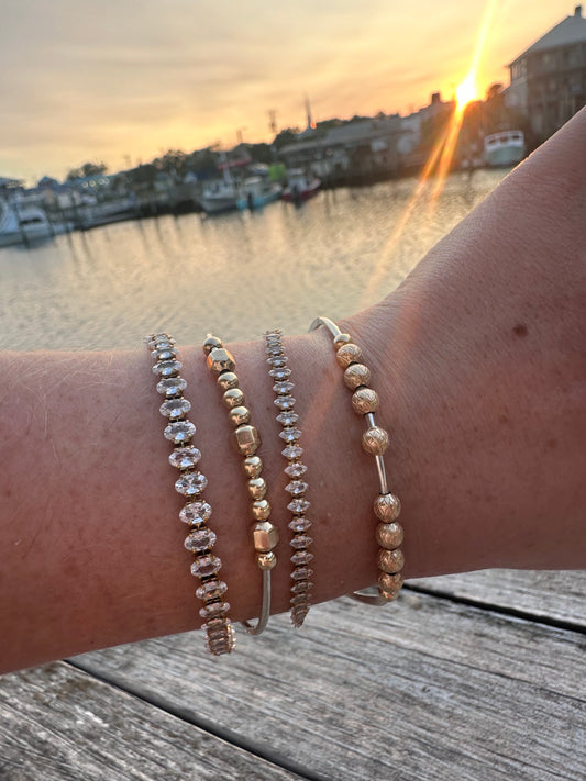 Slider Bead Cuffs (14k gold-filled or sterling silver)