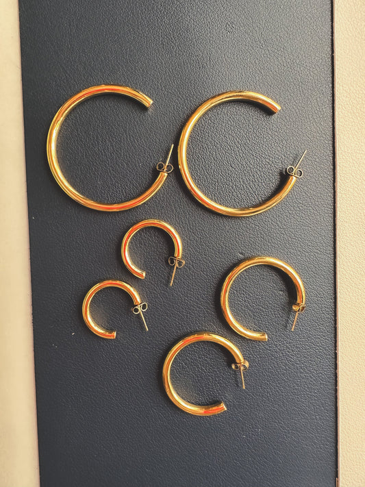 Lightweight Tube Earrings (3 sizes)