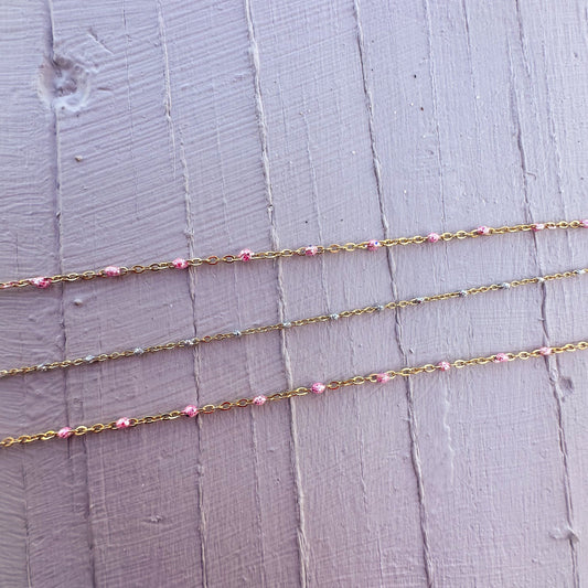 Sparkle Enamel Satellite Necklace