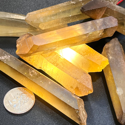 Citrine Crystal Points Extra Large (Untreated) Natural (2-4 Inches) Single or Double Terminated