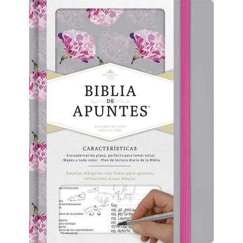 Rvr 1960 Biblia de Apuntes, Gris Y Floreado Tela Impresa - Hardcover