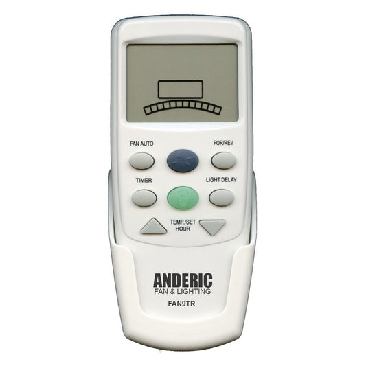 Anderic FAN9TR Replacement Thermostatic Ceiling Fan Remote Control with Reverse Key for Hampton Bay | L3HFAN9T, FAN-9T