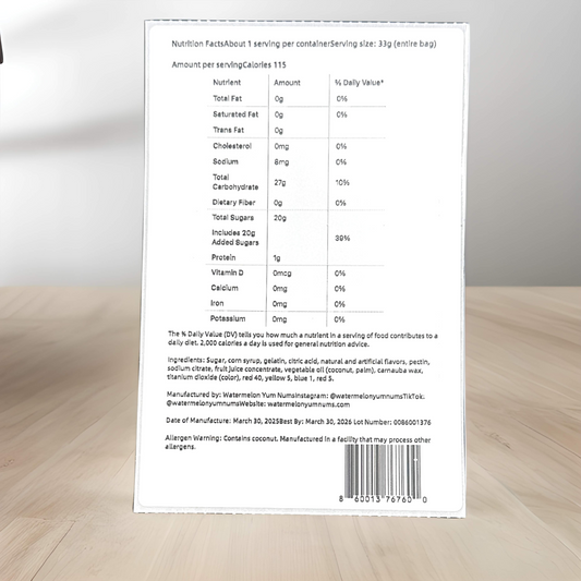 Watermelon YumNums Freeze-Dried Candy - 5 Bags of Juicy, Crunchy Delight