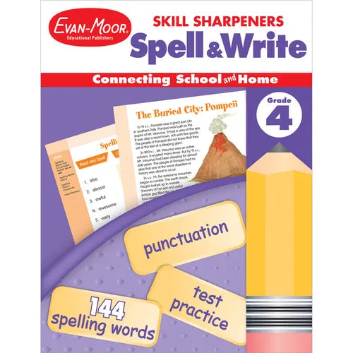 Skill Sharpeners: Spell & Write Grade 4 - Paperback