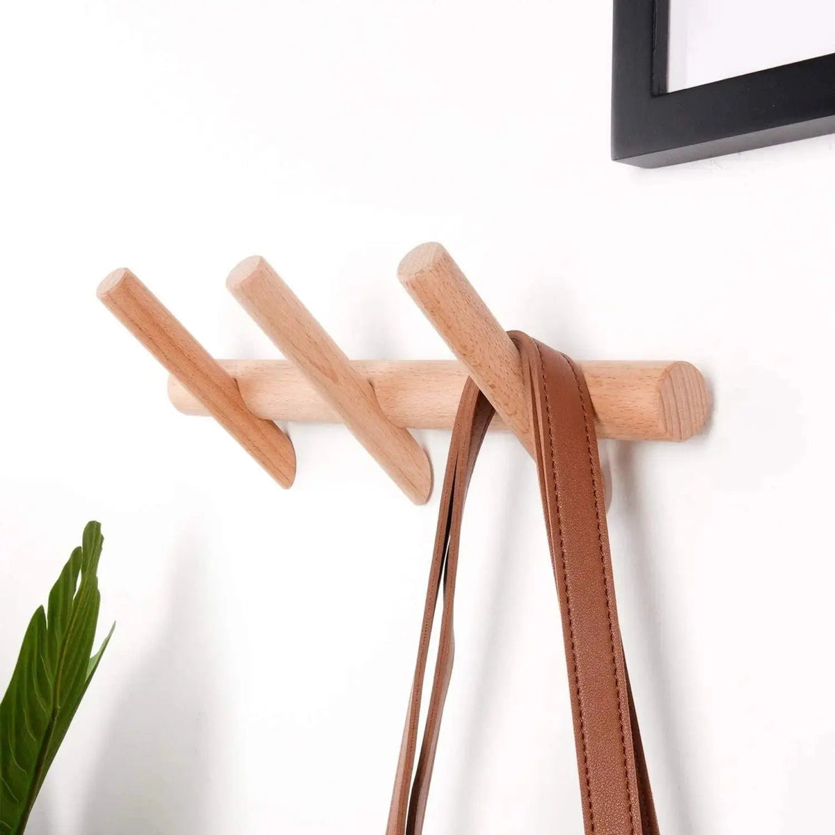 Boho Wood Coat Rack - Walnut & Beech Wood