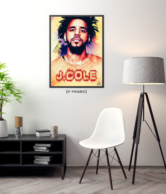 J. Cole Poster Wall Art Print (18"x24")