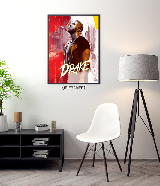 Drake Poster Wall Artwork Print (18"x24")