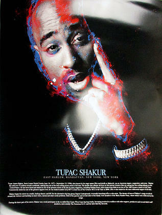 Tupac Shakur Poster with Biography (18"x24")