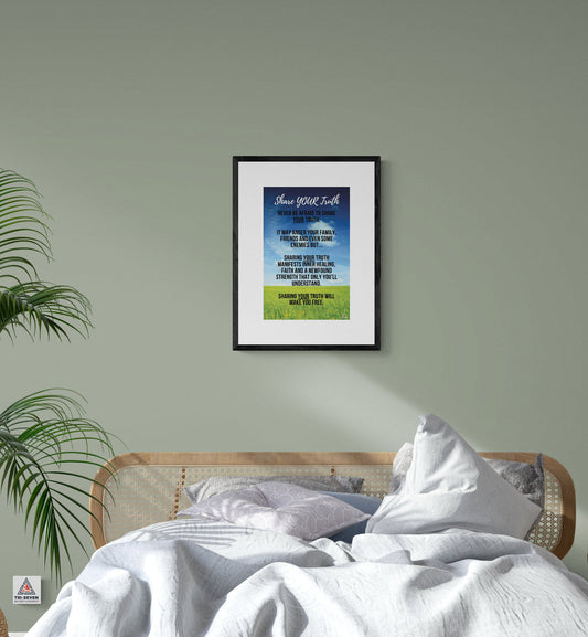 Share Your Truth Poster Truth Will Set You Free Inspirational Wall Art Quote (11"x17")