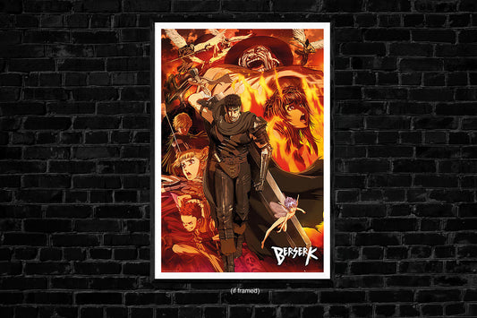 Berserk Poster Manga Anime TV Show Large Wall Art Print (24"x36")