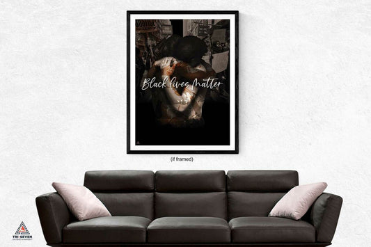 Black Lives Matter Poster for Walls Love Not Hate Art Print (18"x24")