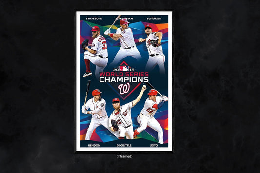 Washington Nationals Poster 2019 World Series Baseball Wall Art Print (22"x34")