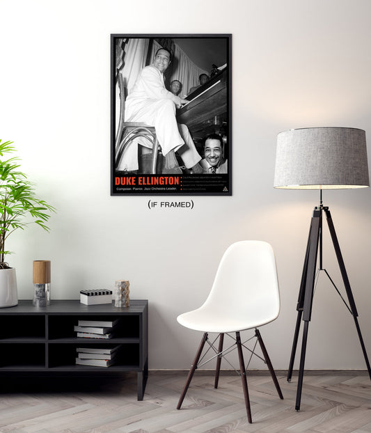 Duke Ellington Poster Wall Art Print Historical Facts (18"x24")