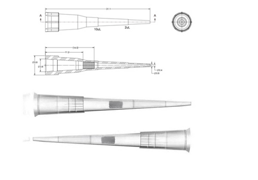 10UL FILTER TIPS (4,800 Tips)