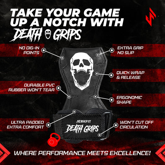 Death Grips Premium Heavy Lifting Straps - JerkFit - Little Red General Store
