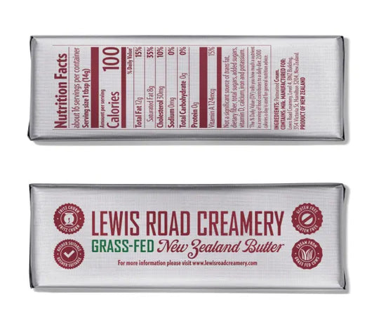 Lewis Road Creamery Unsalted Butter (8oz / 226g each) - 12PK (6lb / 2.7kg total)