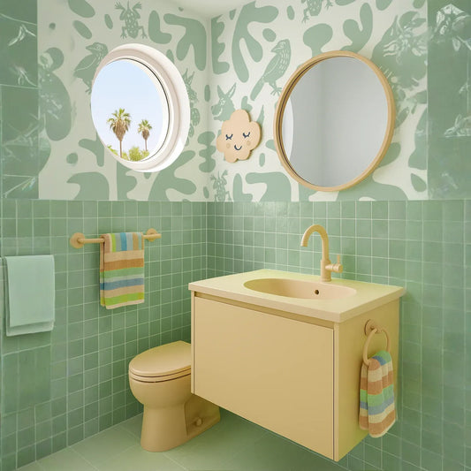 Abstract Animales Wallpaper, mint