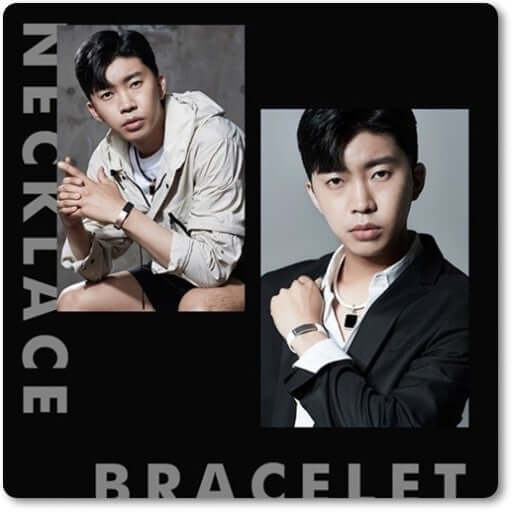 Tera High Power Gauss Magnetic Therapy Bracelet - Black Band Rose Gold