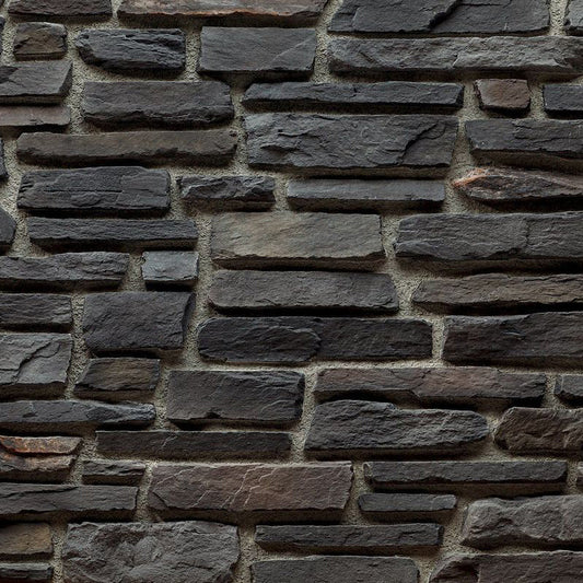 Sierra Anthracite Slate Look Manufactured Stone Handmade Veneer - Livfloors Collection
