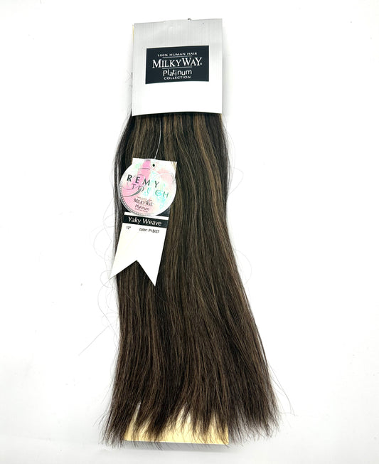 Milky Way 100% Human Hair For Weaving - Milky Way Platinum Yaky 12''