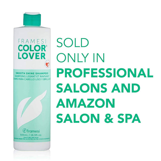 Framesi Color Lover Smooth Shine Shampoo, Sulfate Free Shampoo with Quinoa and Aloe Vera, Color Treated Hair