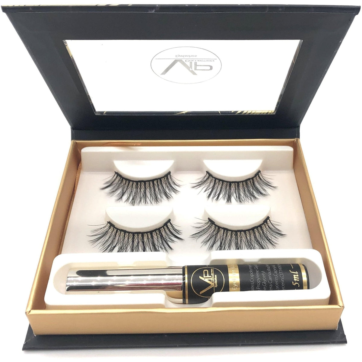 VIP Magnetic Lashes with Magnetic Eyeliner - 2 pairs