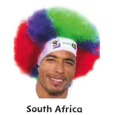 Retro Official Fifa Soccer Afro Wig Hat from 2010 Games