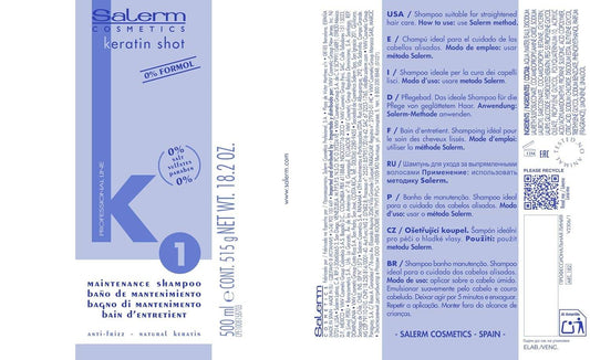 SALERM - Keratin Shot - Sulfate-Free Shampoo 18 oz