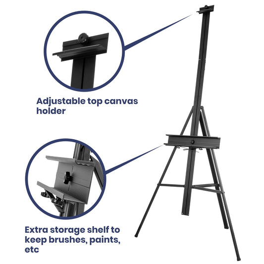 Pacific Arc - Bivouac Aluminum 67 Inch Adjustable Art Easel with Center Mast for Artists, Hobbyists, Students, and Professionals - Pacific Arc - Little Red General Store