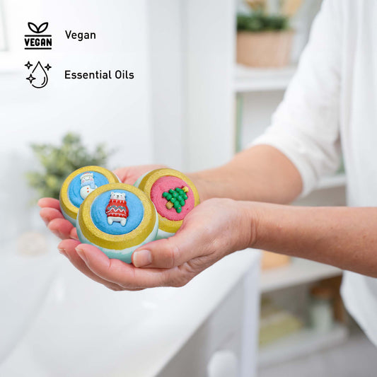 Holiday Bliss Gift Set: Aromatherapy Bath Bombs & Essential Oils - Pursonic - Little Red General Store