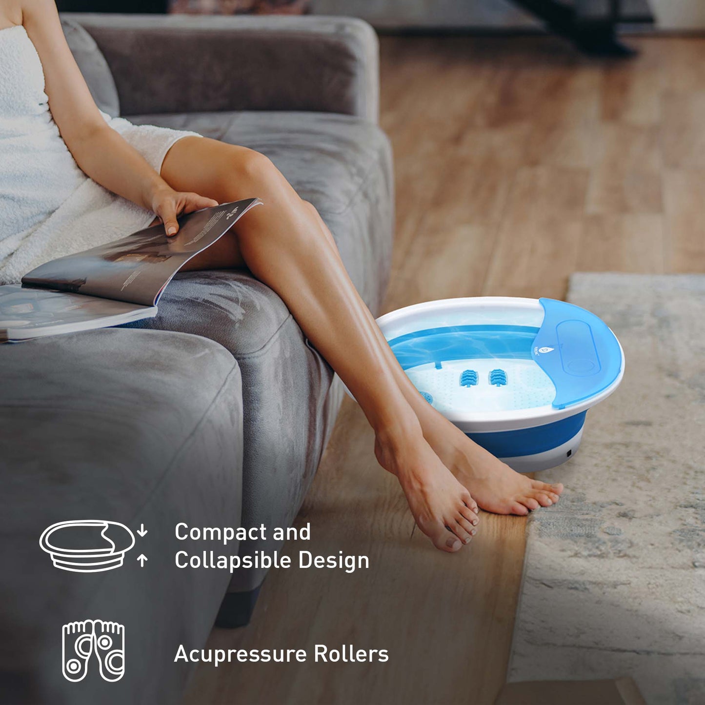 Home Comfort Bundle – Pursonic 3 - Setting Electric Heating Pad & Compact, Collapsible Footbath Spa Massager - Pursonic - Little Red General Store