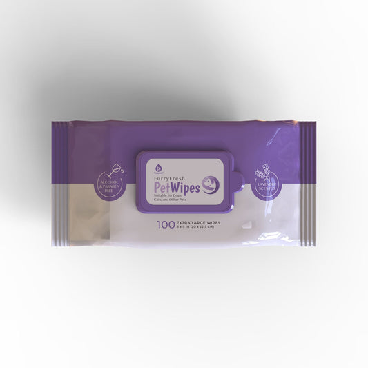 Furry Fresh Pet Wipes - Lavender Scented, 100 Extra Large Wipes - Pursonic - Little Red General Store