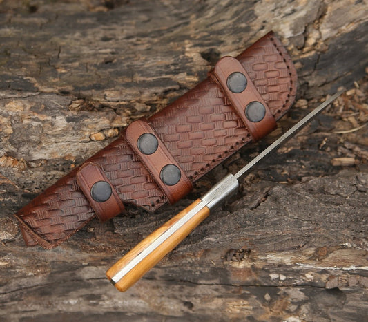 Quantum Camp Knife with Olive Wood Handle