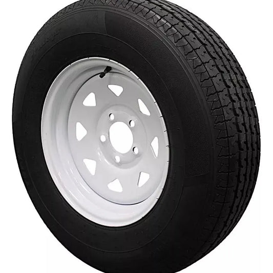 (Set of 4) Antego Tire and Wheel 225/75R15 Highway Terrain – 15.0-Inch Rim, 10-Ply-Ply Strength, Load 116.0, Speed M – Heavy-Duty Trailer Tire | A15604500116110ST22575R15-B4