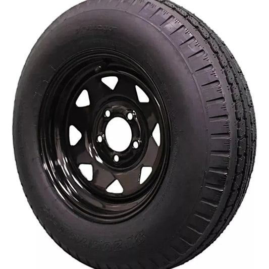 (Single Assembly) Antego Tire and Wheel 205/75D14 Highway Terrain – 14.0-Inch Rim, 6-Ply-Ply Strength, Load 100.0, Speed M – Heavy-Duty Trailer Tire | A140554020096206ST20575D14
