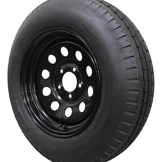(Single Assembly) Antego Tire and Wheel 205/75D15 Highway Terrain – 15.0-Inch Rim, 6-Ply-Ply Strength, Load 101.0, Speed M – Heavy-Duty Trailer Tire | A15604510096206ST20575D15