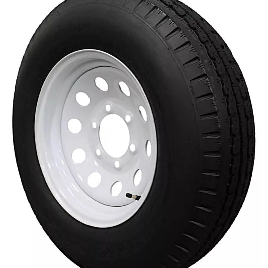 (Single Assembly) Antego Tire and Wheel 225/75D15 Highway Terrain – 15.0-Inch Rim, 8-Ply-Ply Strength, Load 113.0, Speed M – Heavy-Duty Trailer Tire | A15604520116208ST22575D15