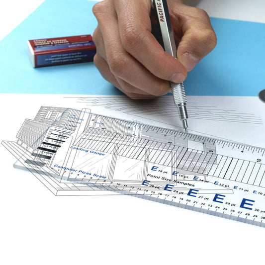 Pacific Arc - Clear Graphic Arts Combo Ruler, 12 Inches…