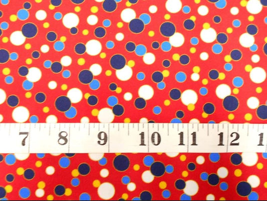 44 x 36 Patriotic Dots on Red Quilting Treasures 100% Cotton - Seasonal Fabrics - Little Red General Store