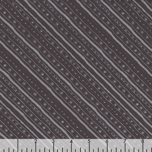 44 x 36 Baby It's Gnomes Out Diagonal Stripe Black Wilmington Prints 100% Cotton Christmas - Seasonal Fabrics - Little Red General Store