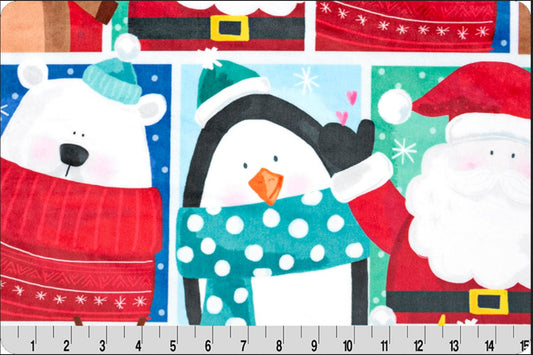 58 x 36 MINKY Xmas Greeting Digital Cuddle® Cardinal Shannon Fabrics Christmas - Seasonal Fabrics - Little Red General Store