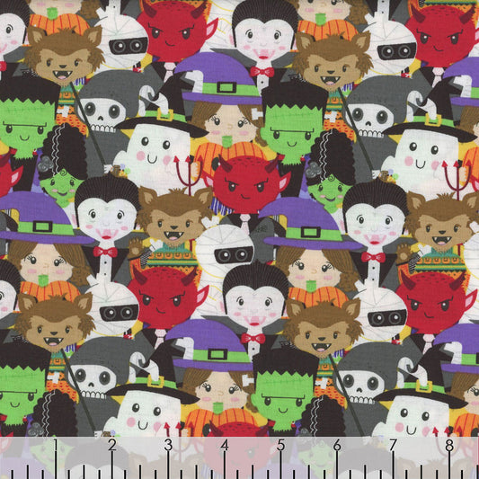 44 x 36 Little Monsters Trick or Treaters Blank Quilting 100% Cotton Halloween - Seasonal Fabrics - Little Red General Store