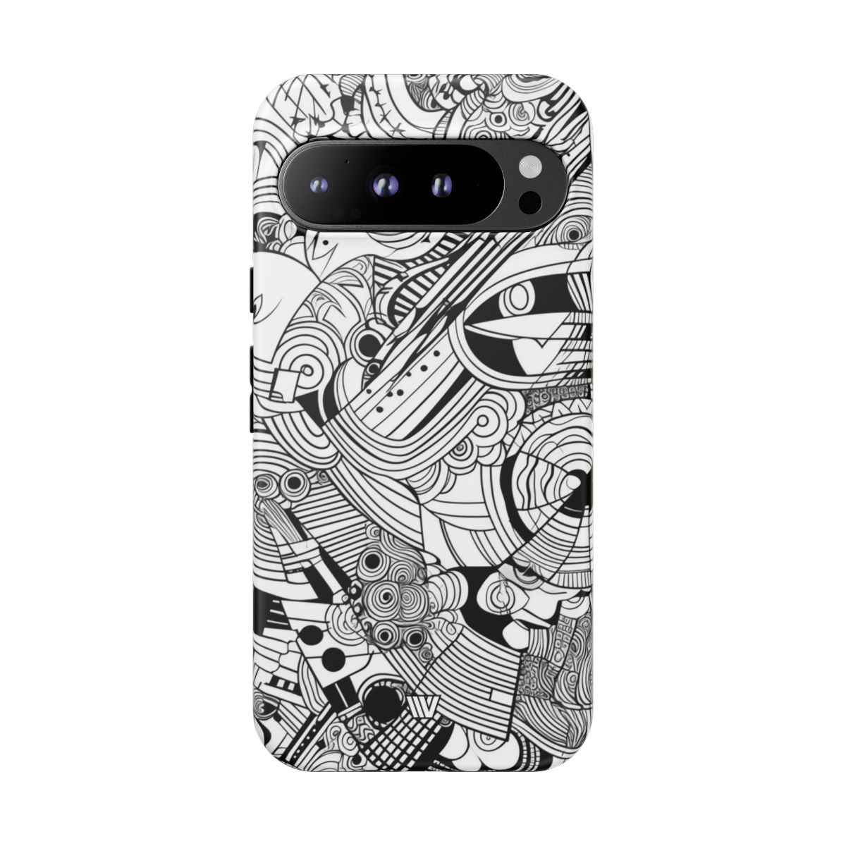 B&W ABSTRACT DOODLE | Tough Phone Case