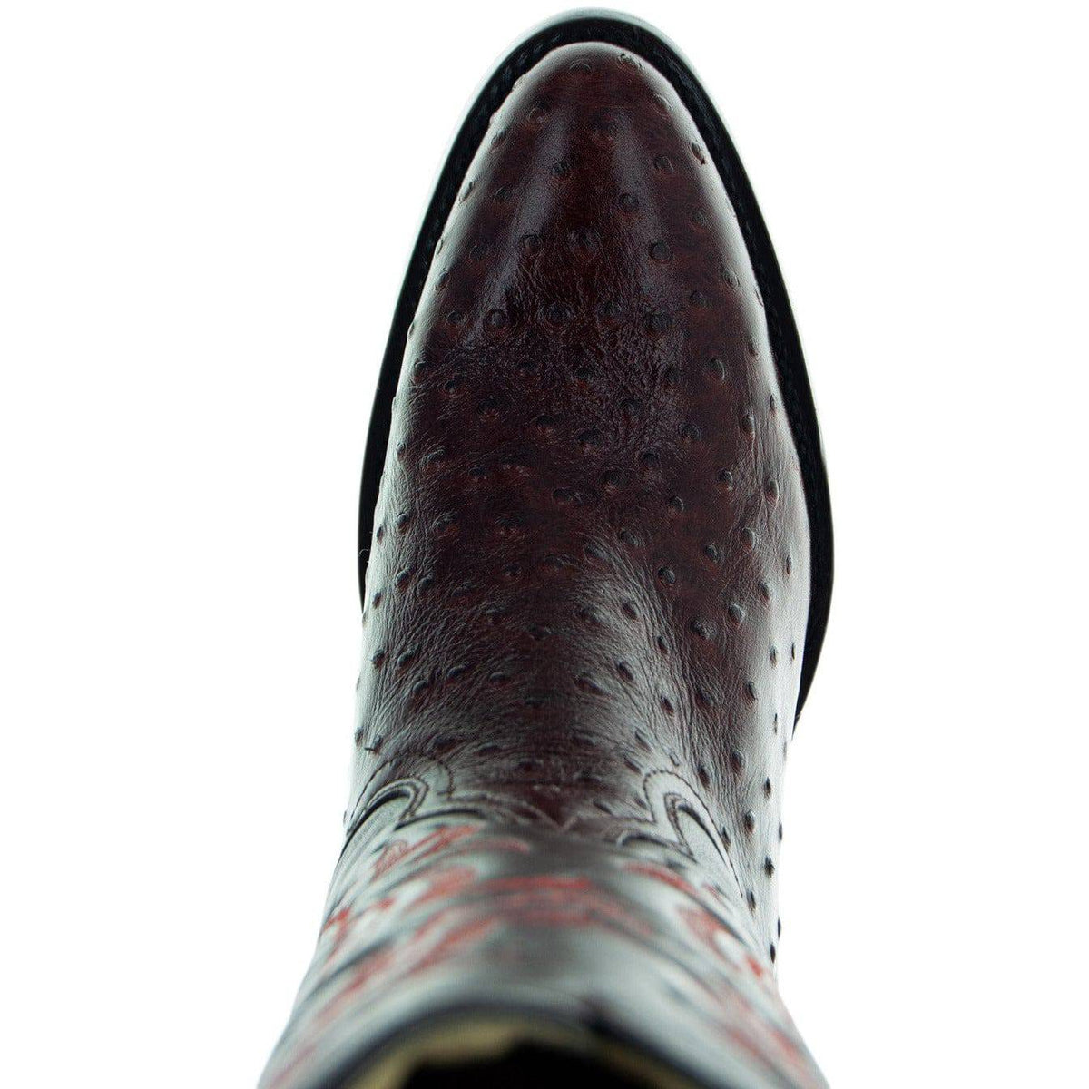 Men's Brown Ostrich Print Cowboy Boots (H7002)