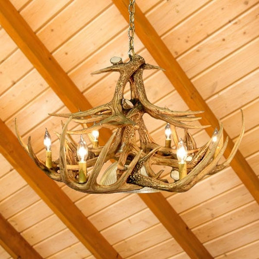 12 Antler Whitetail Chandelier - The Cabin Place - Little Red General Store