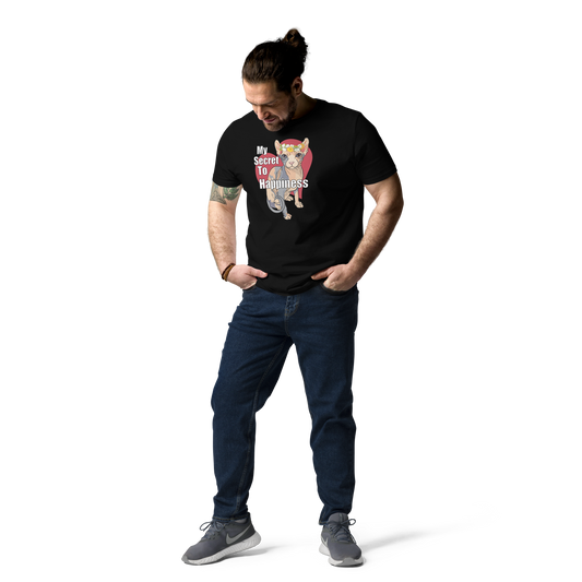 "MY SECRET TO HAPPINESS" UNISEX ECO TEE