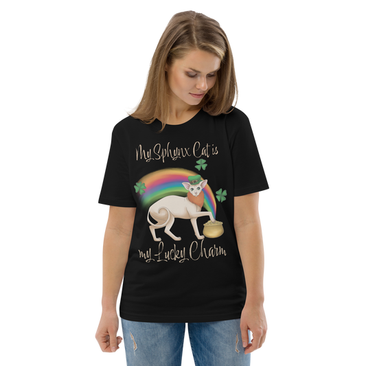 "MY SPHYNX CAT IS MY LUCKY CHARM" - UNISEX TEE