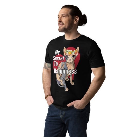 "MY SECRET TO HAPPINESS" UNISEX ECO TEE