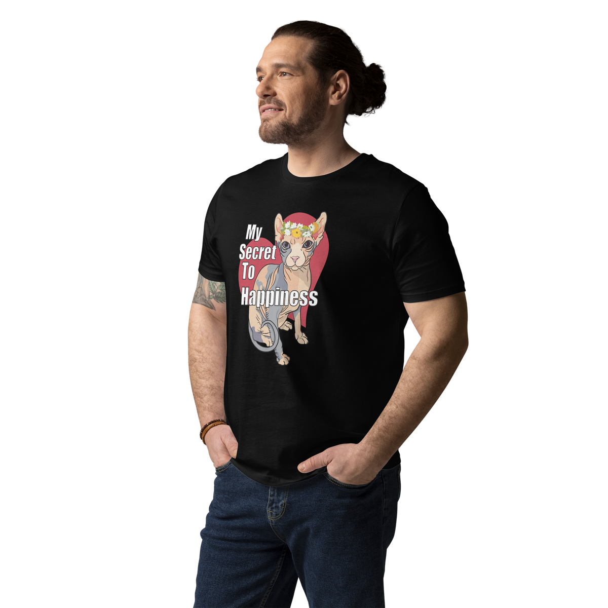 "MY SECRET TO HAPPINESS" UNISEX ECO TEE